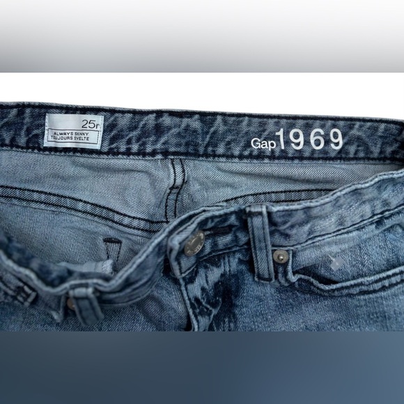 GAP 1969, Always Skinny Jeans, Size 25 Regular, Blue - Picture 2 of 9